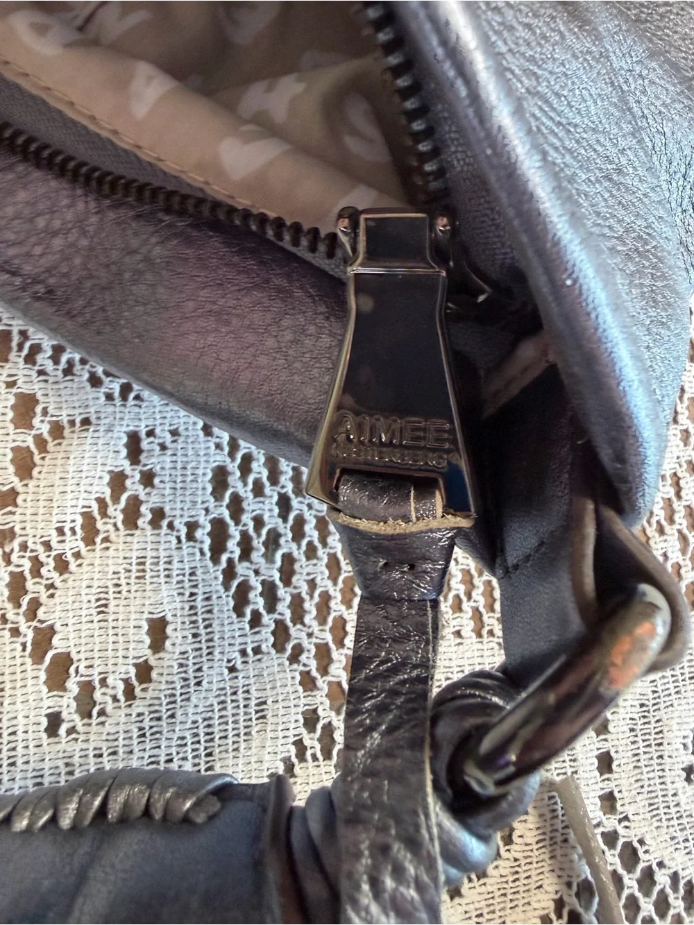 Aimee Kestenberg Black Leather Shoulder Bag